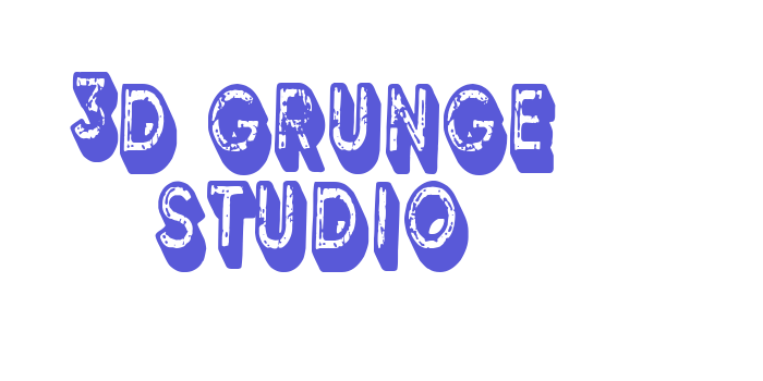 3D Grunge Studio Font