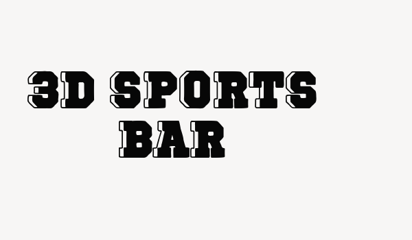 3D Sports Bar Font