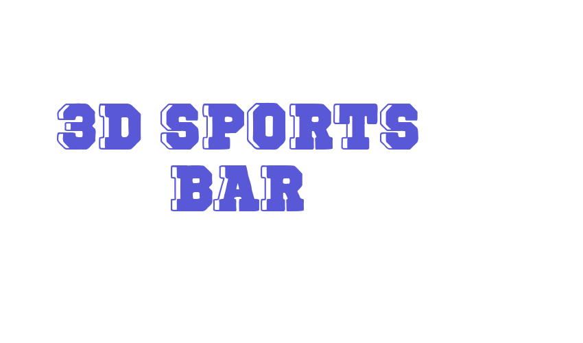 3D Sports Bar Font Download