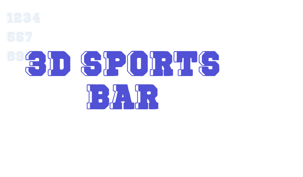 3D Sports Bar-font-download