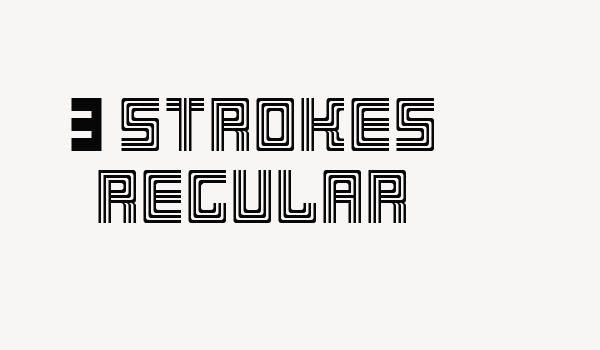 3 Strokes Regular Font