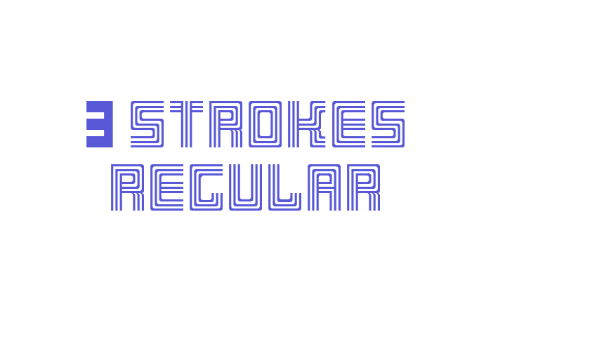 3 Strokes Regular Font Download