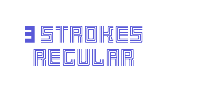 3 Strokes Regular Font Download