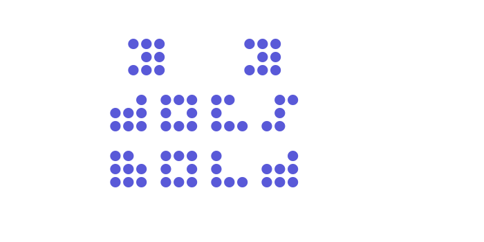 3×3 dots Bold Font Download