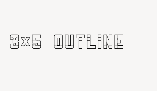 3×5  Outline Font