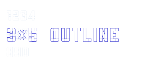 3×5  Outline-font-download