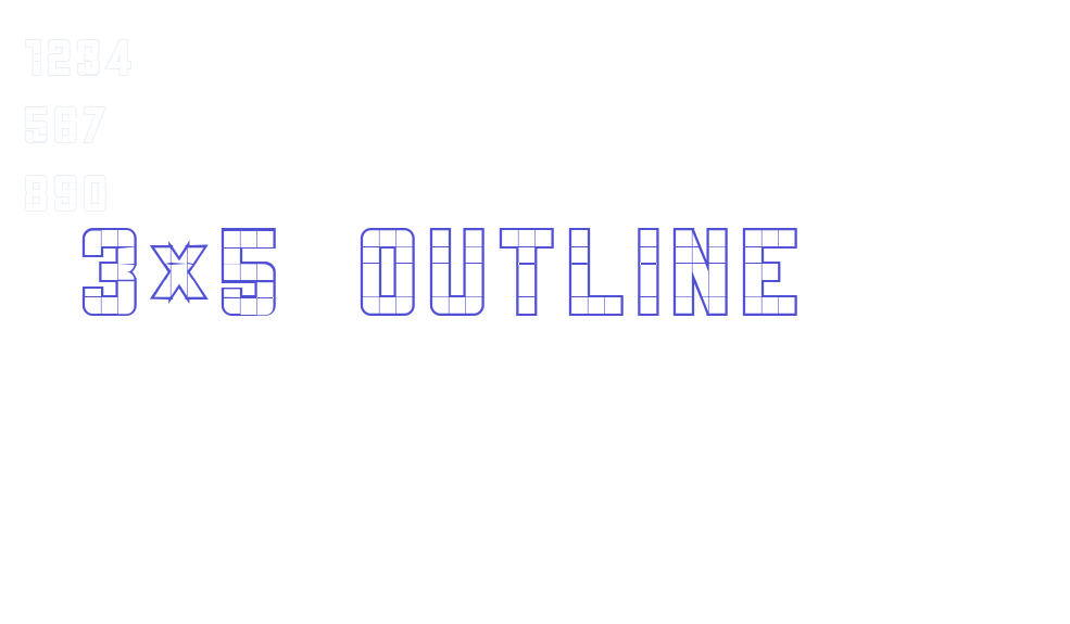 3×5  Outline-font-download