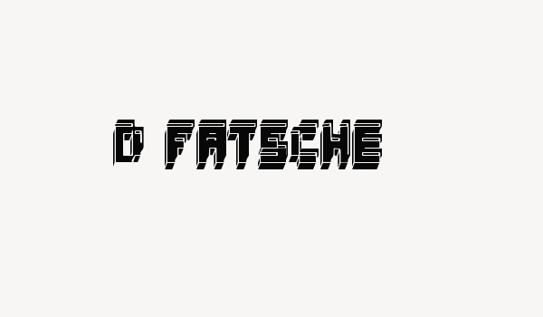 3d fatsche Font