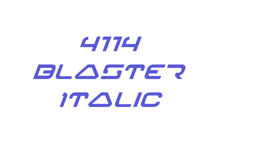 4114 Blaster Italic Font Download