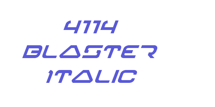 4114 Blaster Italic Font Download