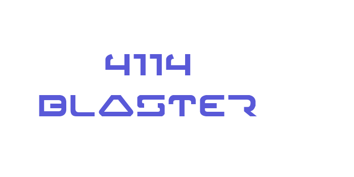 4114 Blaster Font Download