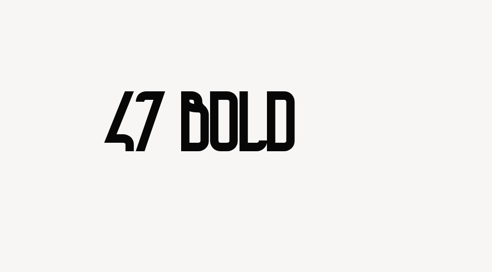 47 Bold font download