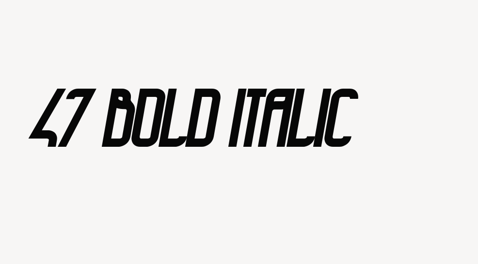 47 Bold Italic font download