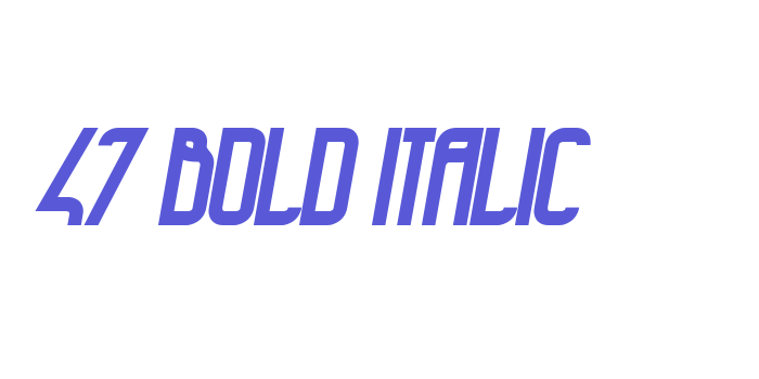 47 Bold Italic Font Download