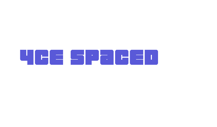 4ce Spaced Font Download