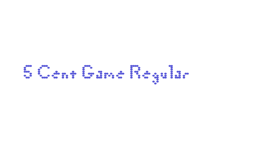 5 Cent Game Regular Font Download