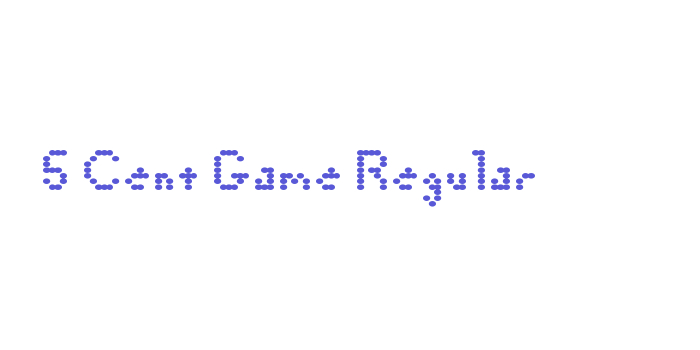 5 Cent Game Regular Font Download