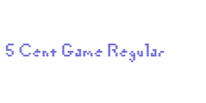 5 Cent Game Regular Font