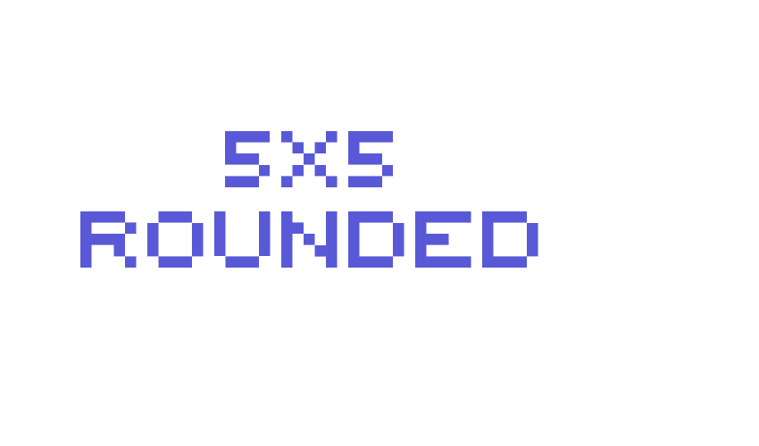 5×5 rounded Font