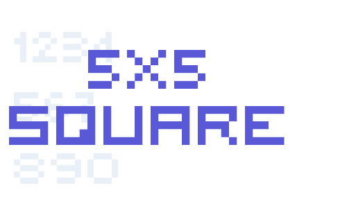 5×5 square Font Download