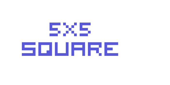 5×5 square Font Download