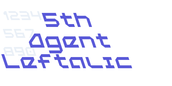 5th Agent Leftalic font