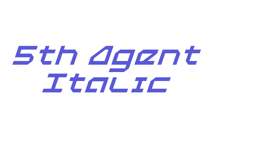 5th Agent Italic Font Download