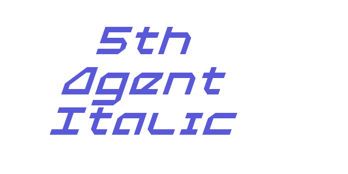 5th Agent Italic Font Download