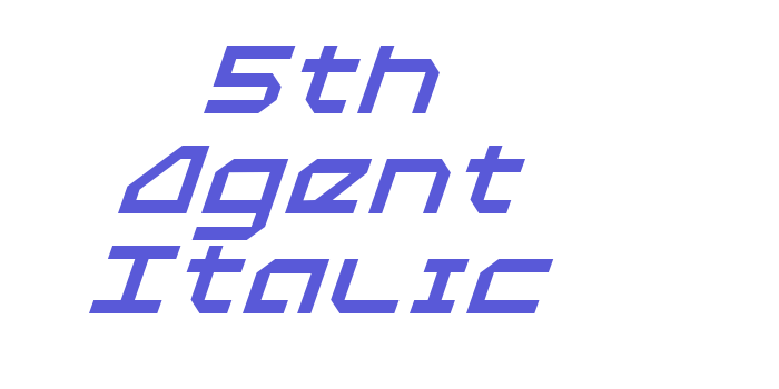 5th Agent Italic Font