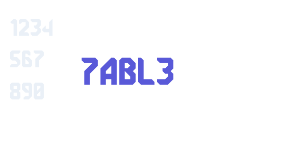 7ABL3 font free