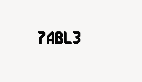 7ABL3 Font