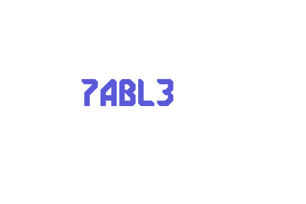 7ABL3 Font