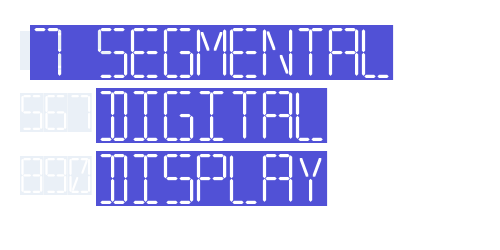 7 SEGMENTAL DIGITAL DISPLAY-font-download
