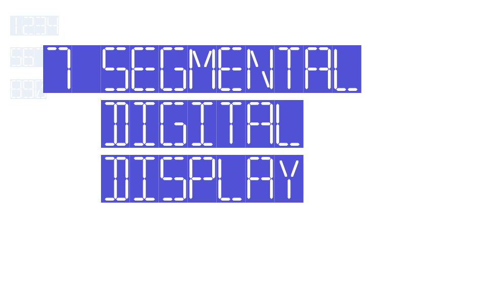 7 SEGMENTAL DIGITAL DISPLAY-font-download