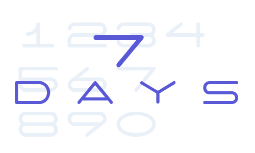 7 days Font Download