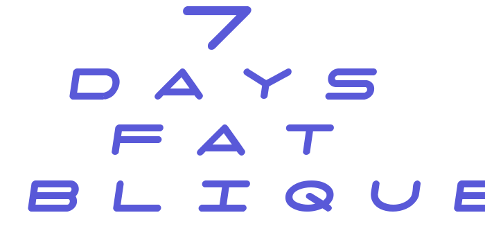 7 days fat oblique Font Download