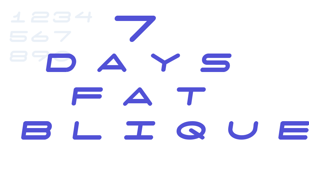 7 days fat oblique-font-download