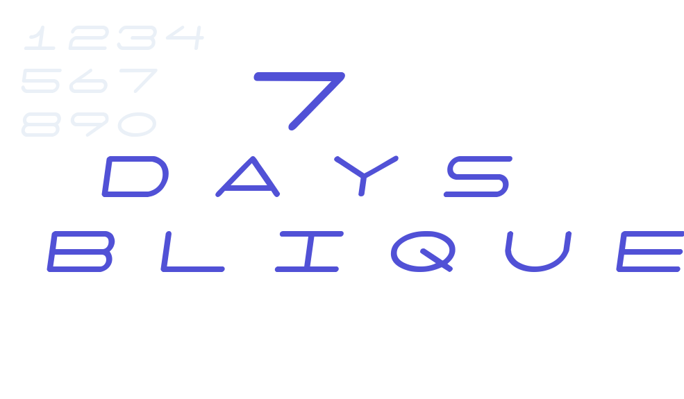 7 days oblique-font-download