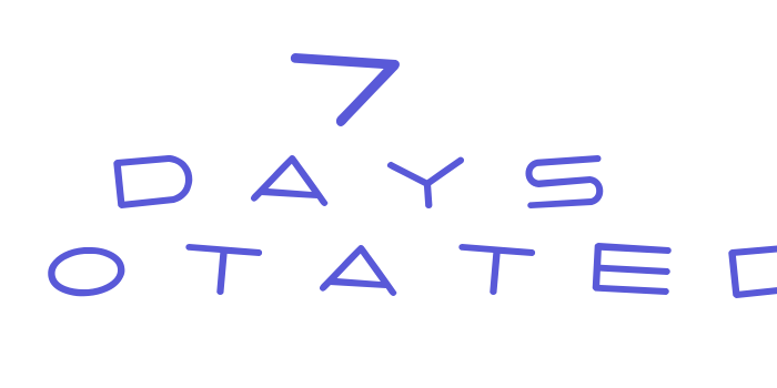 7 days rotated Font Download