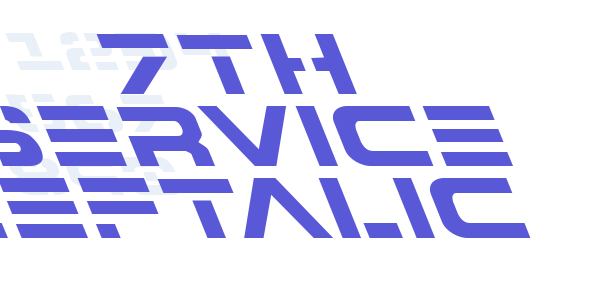 7th Service Leftalic font free