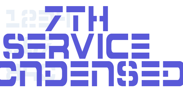 7th Service Condensed Font