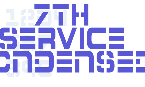 7th Service Condensed Font Download