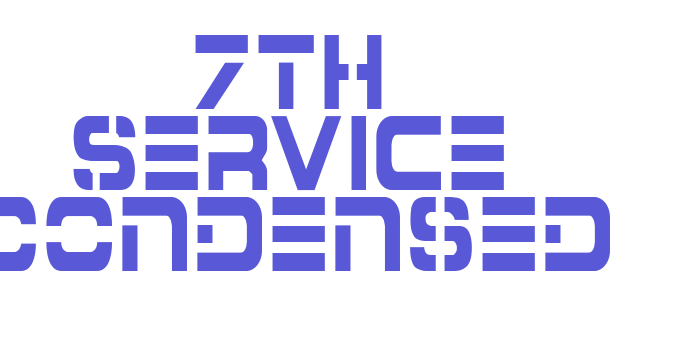 7th Service Condensed Font Download