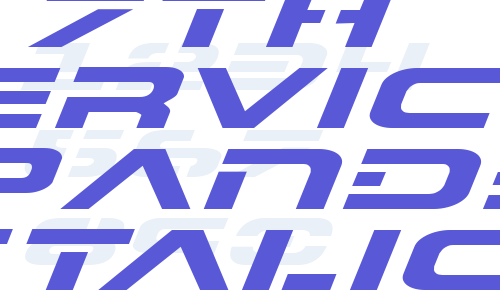 7th Service Expanded Italic Font Download