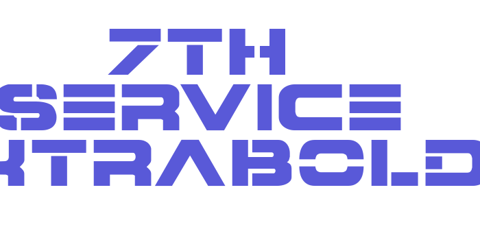 7th Service ExtraBold Font Download