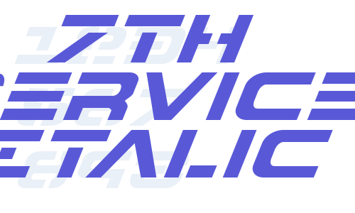 7th Service Italic Font Download