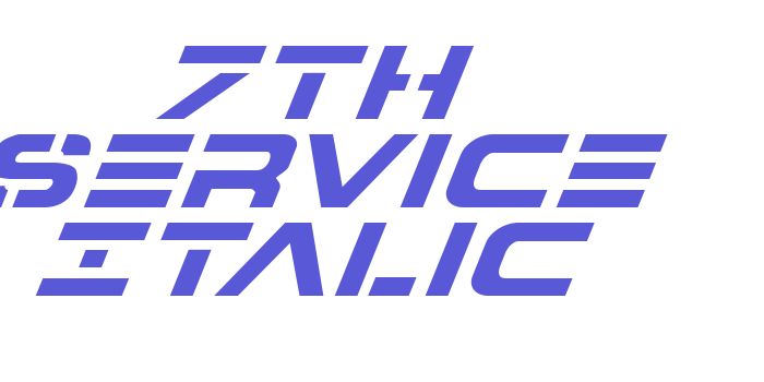 7th Service Italic Font Download