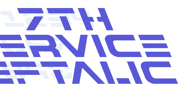 7th Service Leftalic Font