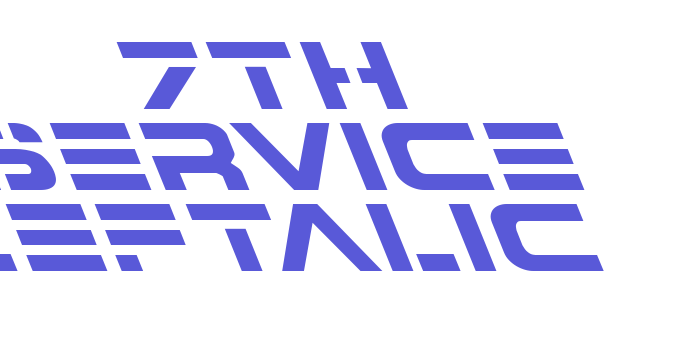 7th Service Leftalic Font Download