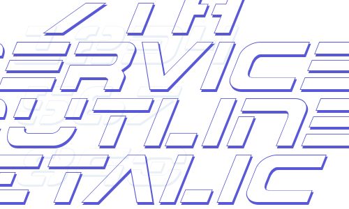 7th Service Outline Italic Font Download